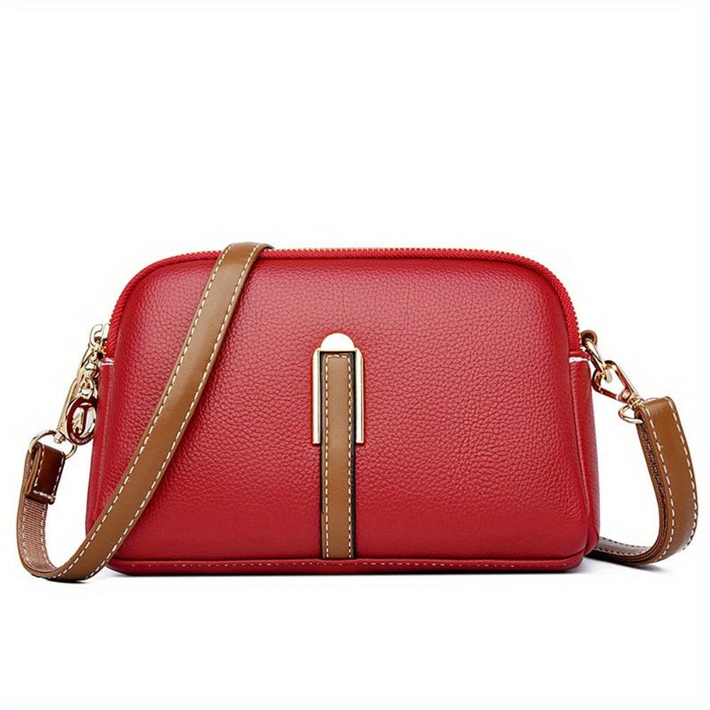 Mila Litchi Præget Crossbody Taske